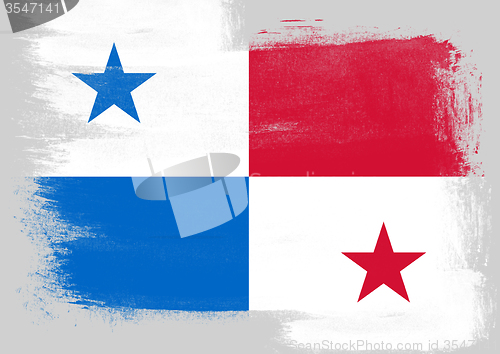 Image of Flag of Panama painted with brush