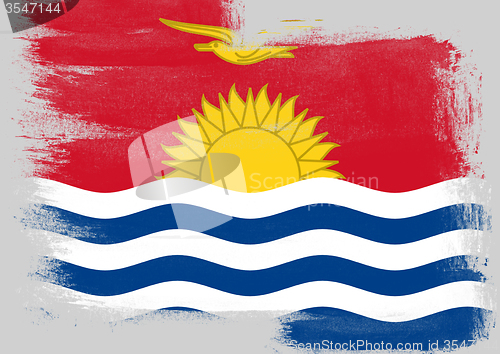 Image of Flag of Kiribati painted with brush