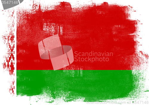 Image of Flag of Belarus painted with brush