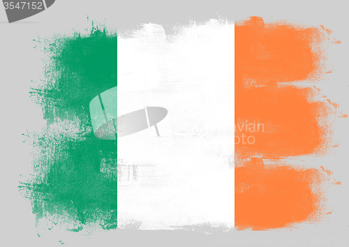 Image of Flag of Ireland painted with brush