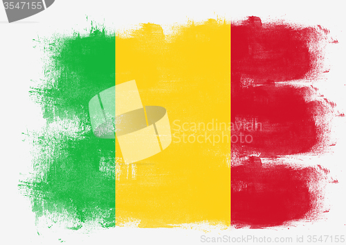 Image of Flag of Mali painted with brush