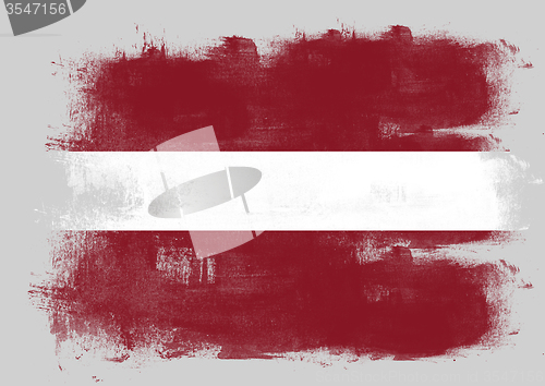 Image of Flag of Latvia painted with brush