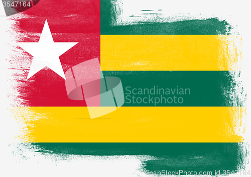 Image of Flag of Togo painted with brush