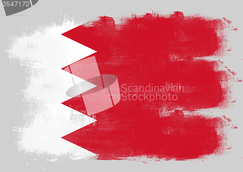 Image of Flag of Bahrain painted with brush