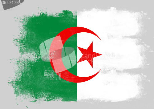 Image of Flag of Algeria painted with brush