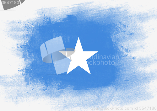 Image of Flag of Somalia painted with brush