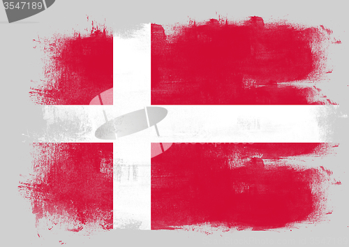 Image of Flag of Denmark painted with brush