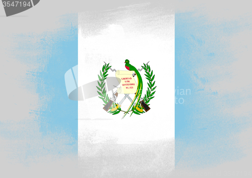 Image of Flag of Guatemala painted with brush