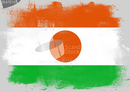 Image of Flag of Niger painted with brush