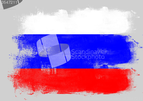 Image of Flag of Russia painted with brush
