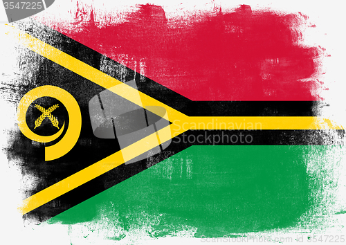 Image of Flag of Vanuatu painted with brush