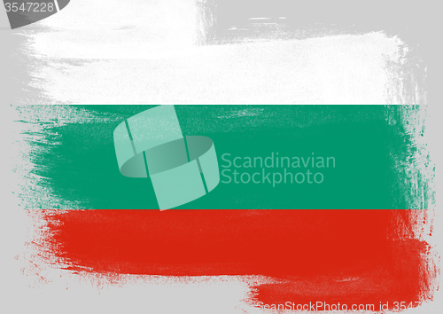 Image of Flag of Bulgaria painted with brush