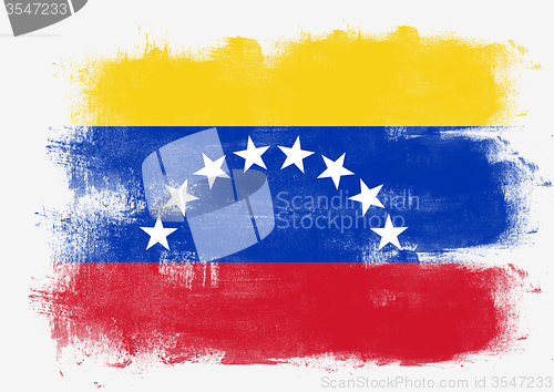 Image of Flag of Venezuela painted with brush