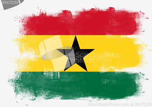 Image of Flag of Ghana painted with brush