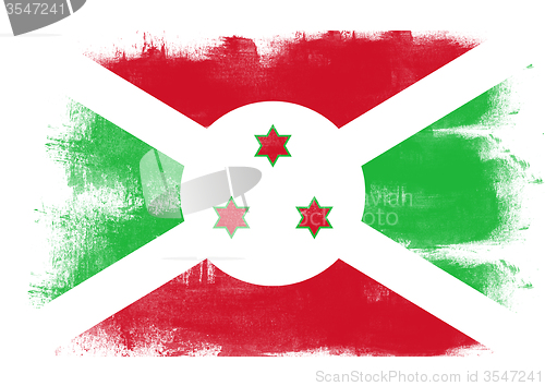 Image of Flag of Burundi painted with brush