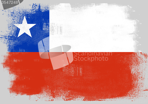 Image of Flag of Chile painted with brush