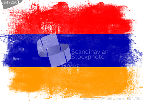 Image of Flag of Armenia painted with brush