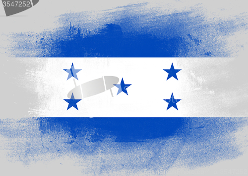 Image of Flag of Honduras painted with brush