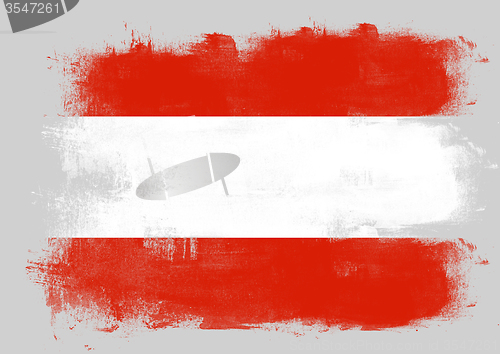 Image of Flag of Austria painted with brush