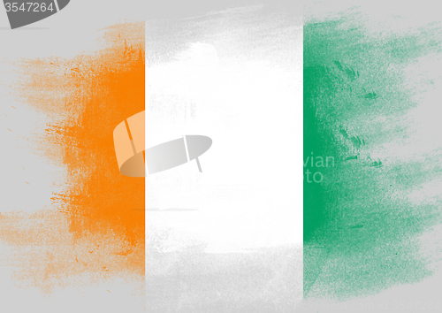 Image of Flag of Ivory Coast painted with brush