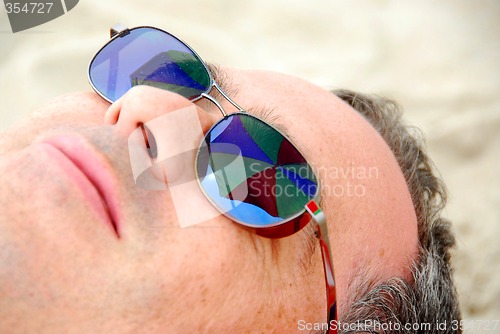 Image of Man beach relax