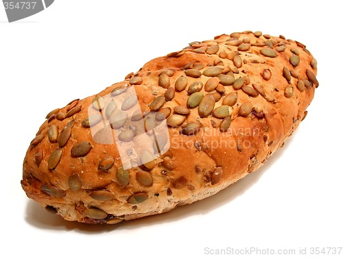 Image of Bread on white background