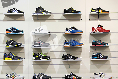 Image of sneakers in the shop