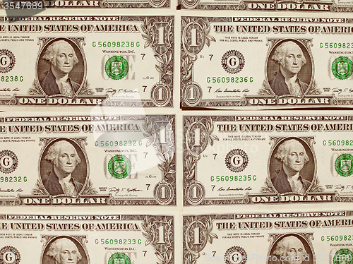 Image of Retro look Dollar notes 1 Dollar