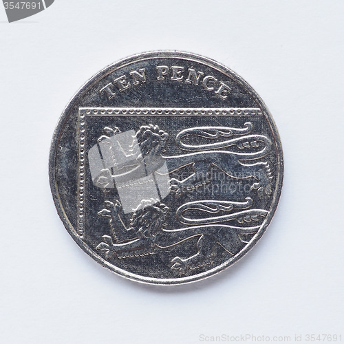 Image of UK 10 pence coin