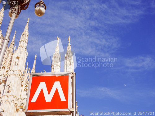 Image of Retro look Subway sign