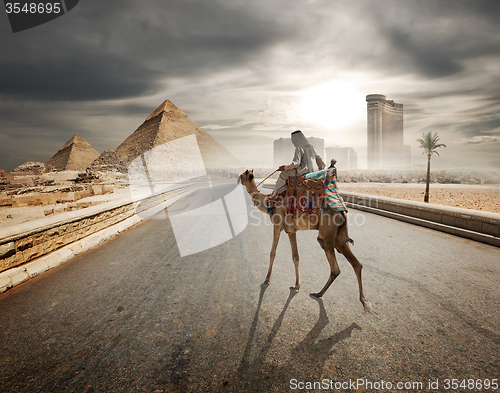 Image of Evening over pyramids