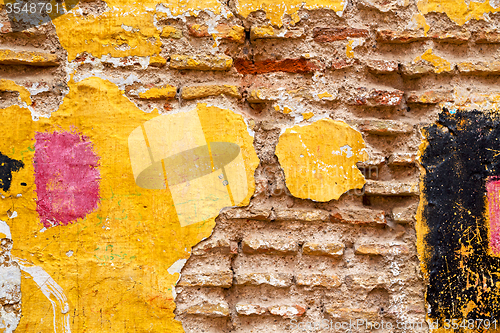 Image of red tile in morocco africa texture yellow