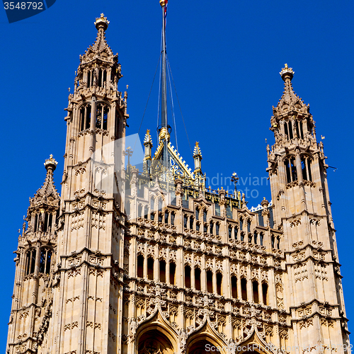 Image of in london old historical    parliament glass  window    structur