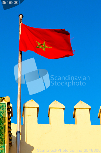 Image of tunisia in the blue sky  colour  battlements  wave