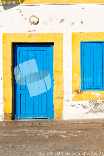 Image of old door in morocco africa ancien and wall window
