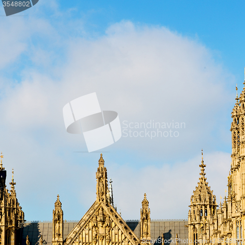 Image of in london old historical    parliament glass  window    structur