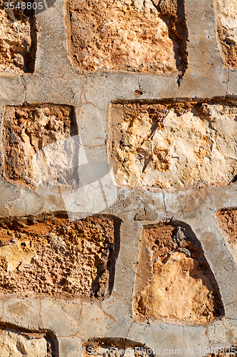Image of red tile in morocco  texture abstract wall brick