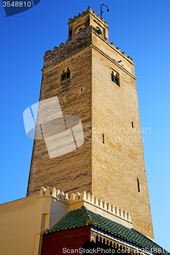 Image of the history     africa  minaret  blue    sky