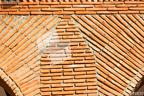 Image of red tile in morocco africa 