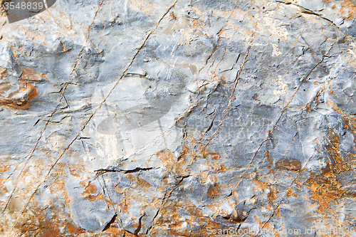 Image of rocks stone and   in the wall of morocco