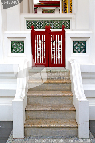 Image of thailand     and  asia   in  red grate   palaces   colors religi