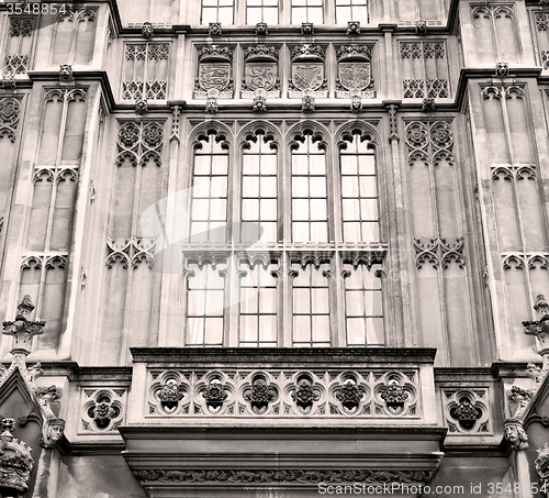 Image of old in london  historical    parliament glass  window    structu