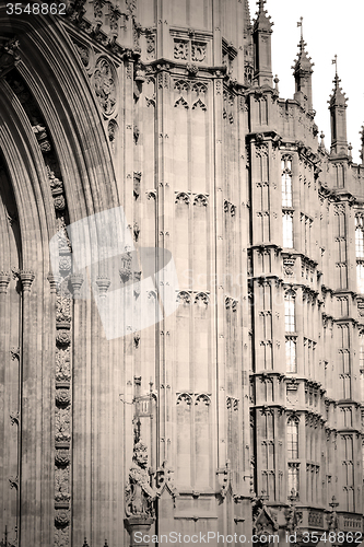 Image of in london old historical    parliament glass  window    structur