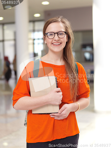 Image of student girl with tablet computer