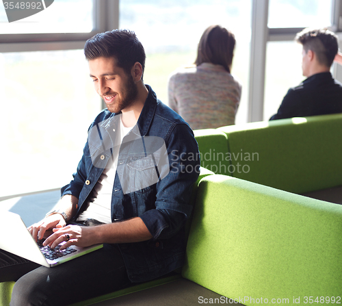 Image of student working on laptop