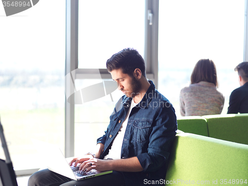 Image of student working on laptop