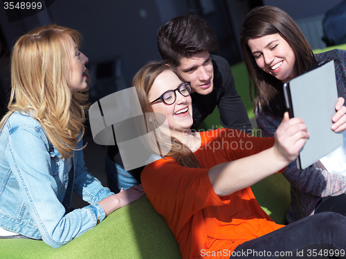 Image of students group taking selfie