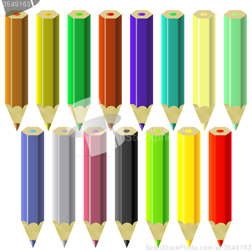 Image of Set of Colorful Pencils