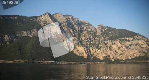 Image of Lake como sunset