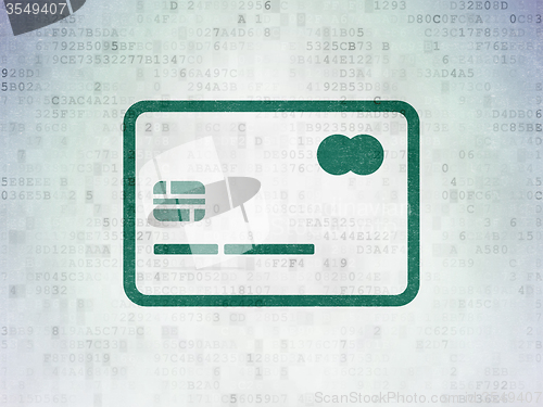 Image of Banking concept: Credit Card on Digital Paper background